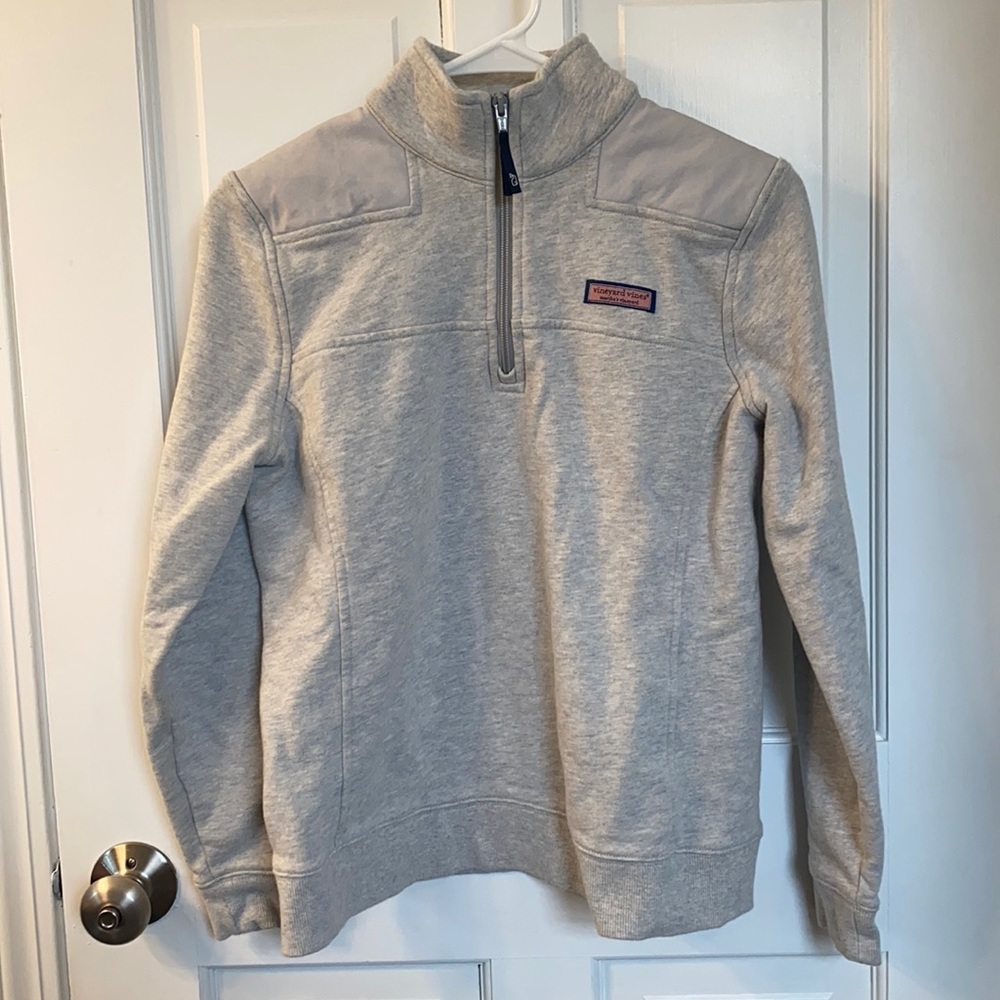 Vineyard Vines Ladies Shep Shirt 1/4 ZIP Grey